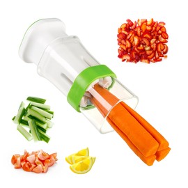 Cucumber Slicer Vegetable Sticks Cutter Fruit Vegetable Cutter - Multifunctional Cucumber Slicer with Stainless Steel Blade for Onion, Carrots, Strawberries, Potatoes and Tomatoes, Pack of 1