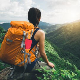 Water Bottle Carrier, Insulated Water Bottle Holder Bag Case Pouch Cover 1L Adjustable Shoulder Strap, Travel Water Bottle Bag (Red)