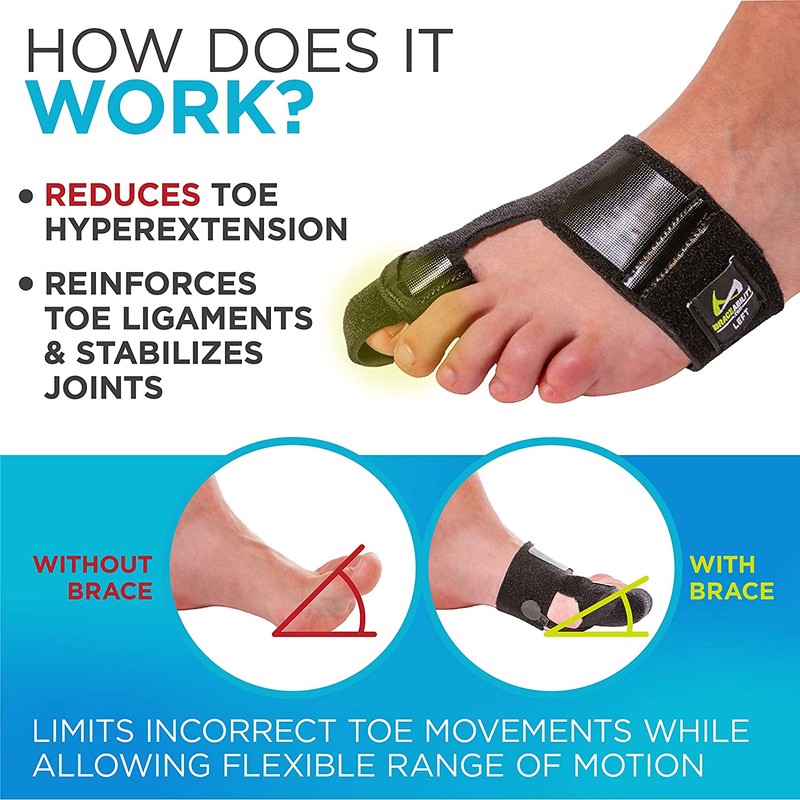 BraceAbility Turf Toe Brace - Soft Big Toe Taping Splint