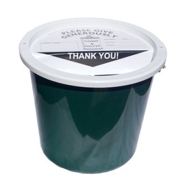 Charity Collection Bucket 5.7 Litres Dark Green