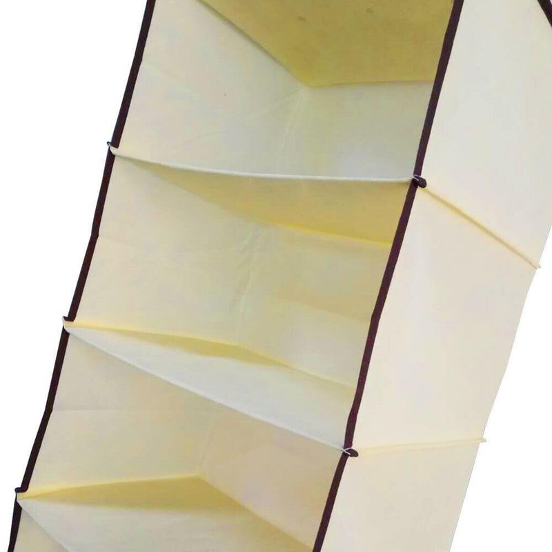 4 POCKETS GARMENTS CLOTH STORAGE HANGER SHELVES WARDROBE SHOES ORGANISER