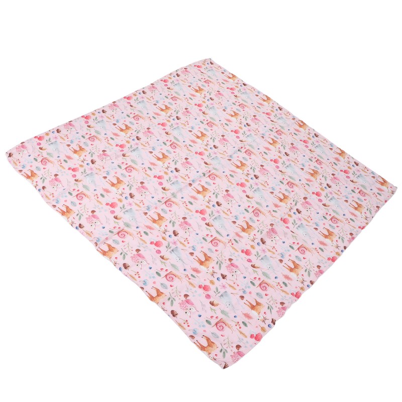 Baby Swaddle Blanket Bamboo Fiber Cotton Cute Patterns Infant Bath
