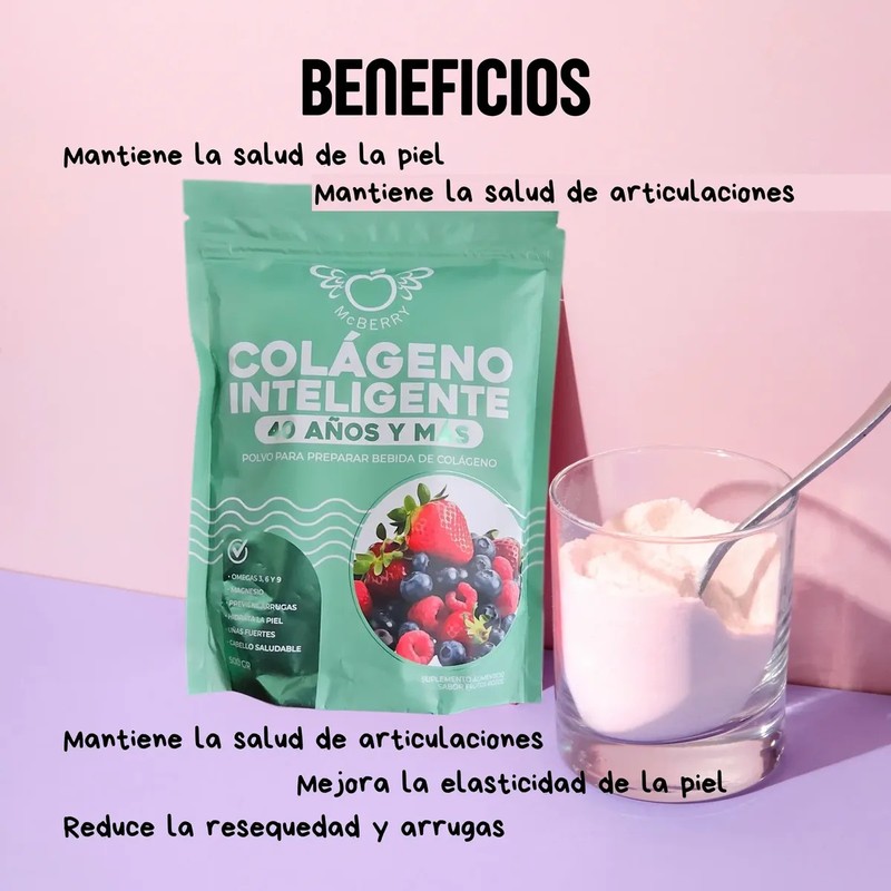 Colágeno Hidrolizado 40 Mejora Piel Cabello Mc Berry