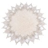 URROMA Linen Round Doily,20 * 20in Beige Table Cover with
