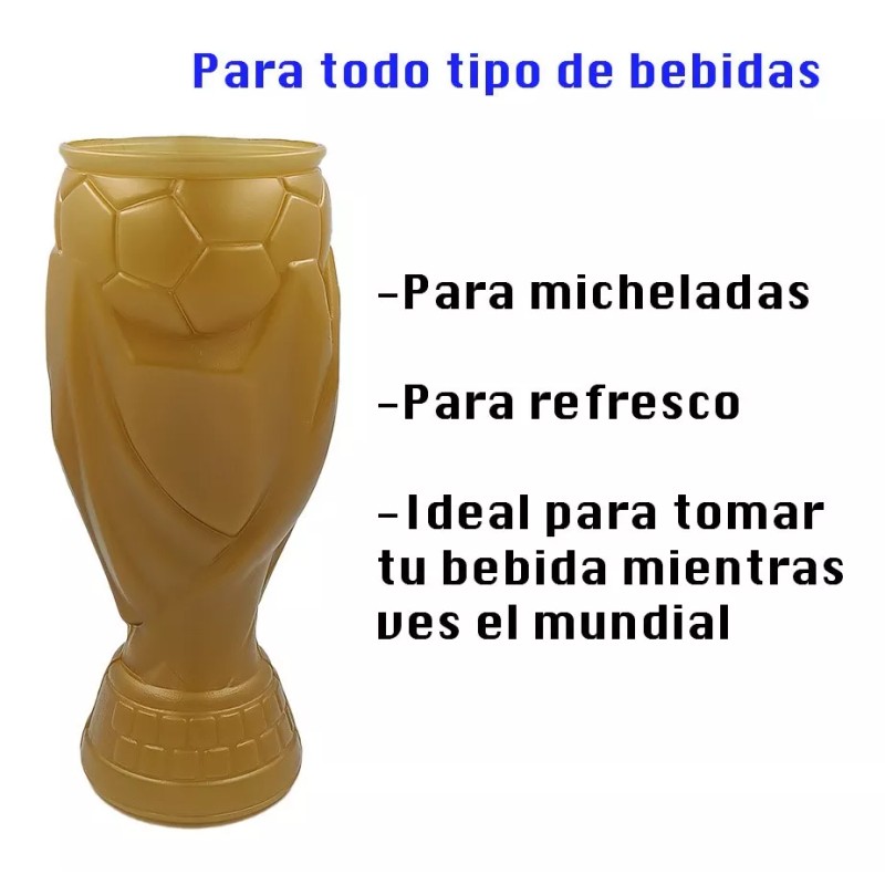 Farvisan 5 Pack Vaso Michelero Copa Mundial Futbol P/ Caguamon