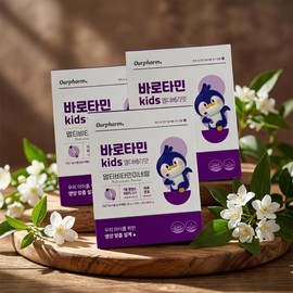 Mongul Cloud Partners Our Farm Barotamine Kids Day Pack All-in-one Nutrition Barotamine Kids 30 Packets, 3 Pieces / 아워팜 바로타민 키즈 데이팩 올인원 영양제 바로타민 키즈 30포, 3개