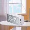 Bluetooth Speaker Alarm Clock Multifunction Electric Alarm Clocks Mirror Surface