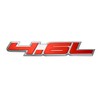 ERPART 4.6L Liter Embossed RED on Highly Polished Silver Real