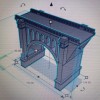 Spencer-3D HO Scale One Arch Viaduct Short bridge 5 Sections