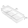 iDesign 3-Section Drawer Organizer for Kitchen, Bathroom, and Desk Drawers