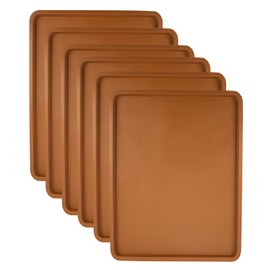 6 Pack Silicone Dehydrator Trays Compatible with Cosori CP267-FD, Non-stick Silicone Dehydrator Sheets with Edge, Reusable Dehydrator Mats for Jerky, Fruit, Meat, Vegetables, Herbs