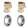 Wood Grip Anchor and Escutcheon Pool Rail Set - 4'"