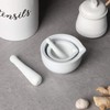 LEETOYI Porcelain Small Mortar and Pestle, Ceramic Herb Grinder Pill
