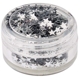 Cosmetic Glitter Stars for use on the face - Silver
