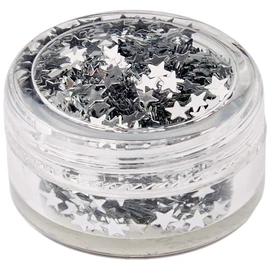 Cosmetic Glitter Stars for use on the face - Silver