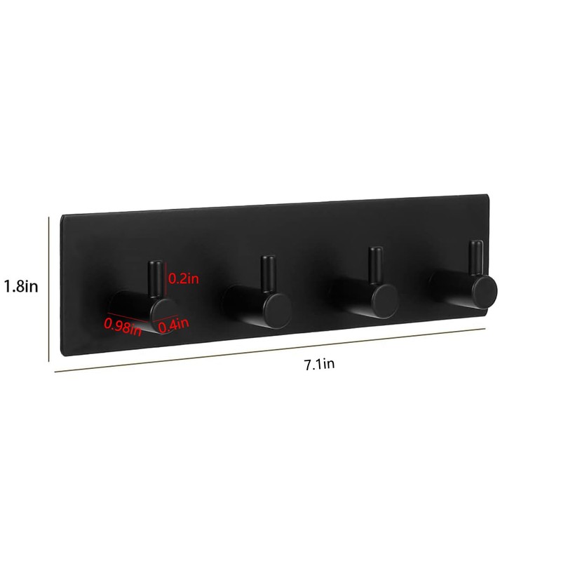 Kingdong Key Holder for Wall 304 Stainless Key Hooks Adhesive