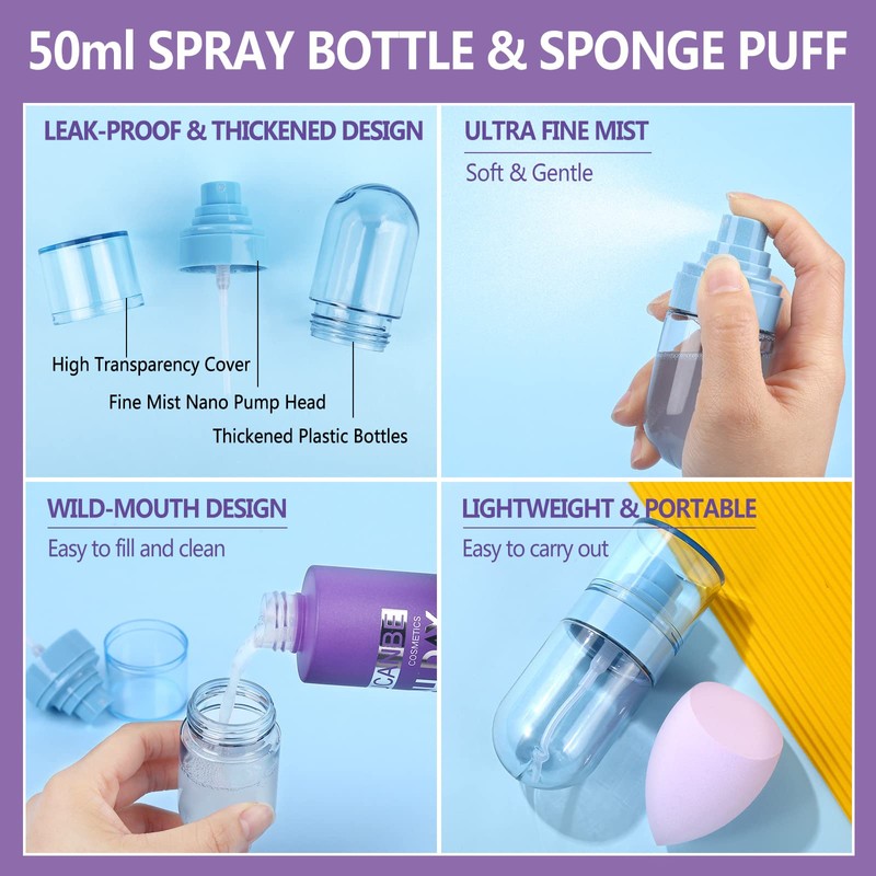UCANBEMAKEUP Long Lasting Makeup Setting Spray Kit- 6.76 Fl oz