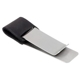 Set of 2 Leather Clips, Leather Pen Holder for Daily Journal with Stainless Clip