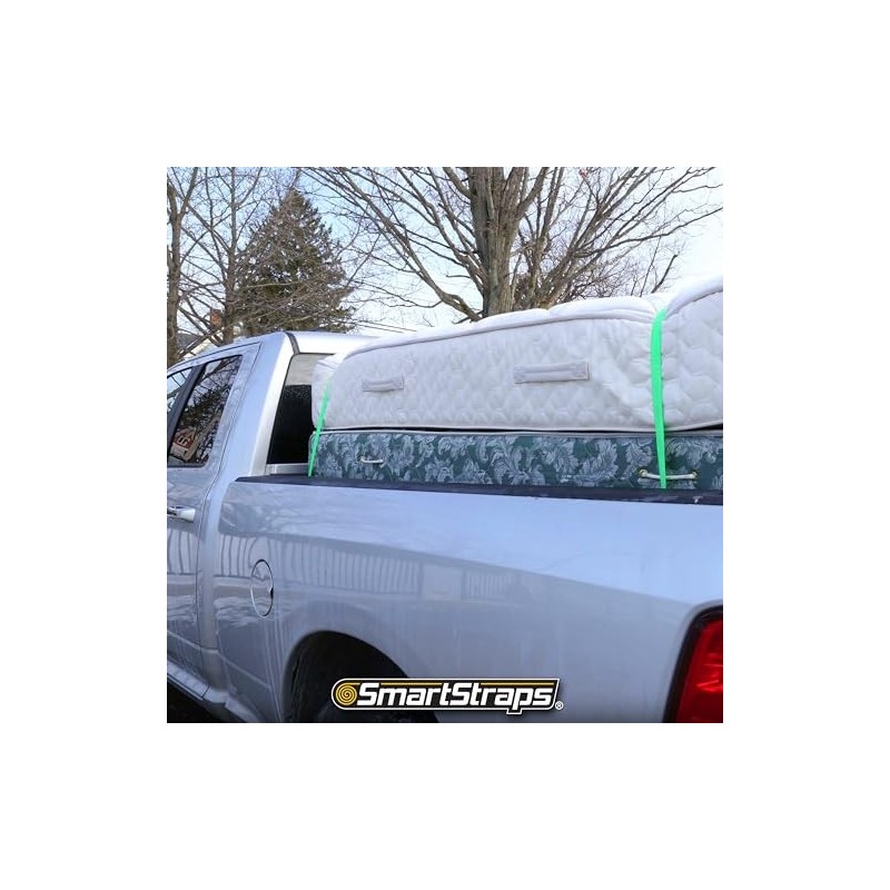 Smartstraps Ratchet Straps - 6Ft Grn Padded Ratchet 2Pk 1,500Lb