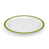 Ornamin Flat Plate Diameter 26 cm Green Melamine Edge (Model