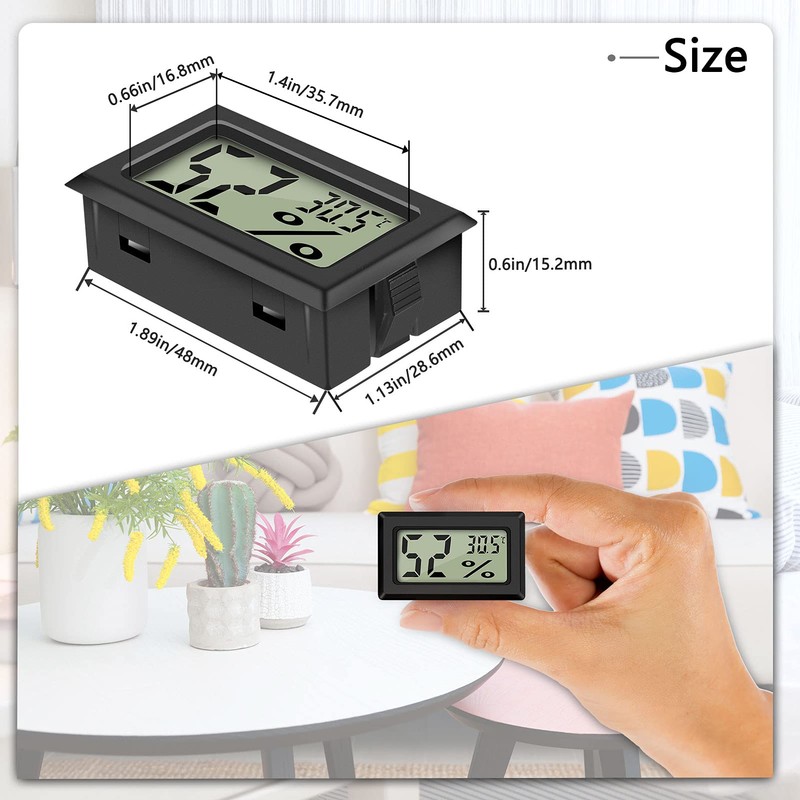 Thlevel 3 Pack Digital Thermometer Temperature Humidity Meter Mini Thermohygrometer