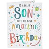 Regal Publishing Modern Birthday Card Son,green|black|grey|orange|white,8 x 6 inches
