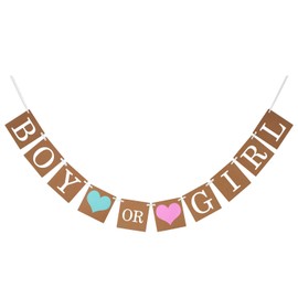 eBoot Baby Shower Decorations Boy or Girl Banner Gender Reveal Bunting Flag Baby Gender Show Party Favors Pregnancy Announcement