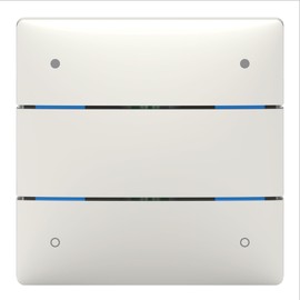 Theben 4800414 I LUXORliving iON4 I Push Sensor with 4 Buttons in White I For KNX Smart Home System LUXORliving I Integrated Temperature Sensor I Button I Switch / Dimming / Blind