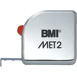 BMI Vario 490241210 Pocket Tape Measure MET 2 m Lacquered White Tape