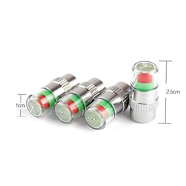 FELTECHELECTR 4pcs Tyre Pressure Sensor Warning Caps Tire Valve Stem Caps Car Pressure Monitor