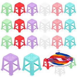 GTILE 24 PCS Canvas Stands for Mini Canvas Feet Risers, Paint Pouring Supplies, Plastic Paint Pouring Tools for Painting Supplies (Multicolor)