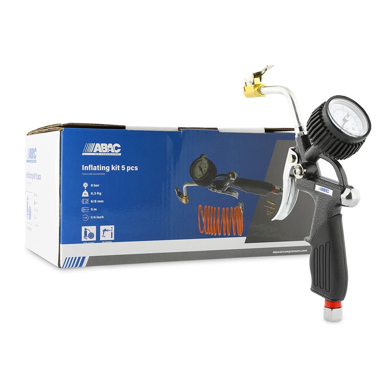 ABAC 5 Piece Air Inflator Kit for G-812IG Compressor, Includes