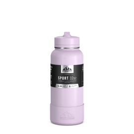 Hydrapeak - Botella de agua de 946 ml, botella de metal, acero inoxidable, aislada, botella con popote, mantiene las bebidas frías durante 24 horas, con cubierta a juego (color rubor)