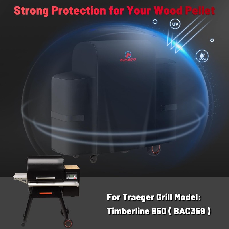 Comnova Grill Cover for Traeger Timberline 850 - Premium Wood