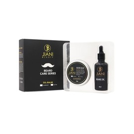 Jiani Beauty Beard Grooming Essentials Kit - Premium Beard Oil, Balm, and Comb Set - Softens, Styles, and Promotes Healthy Beard Growth