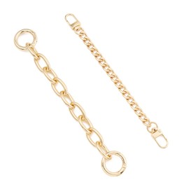 ZOOEASS Bag Extender Chain Purse Strap Extender for Crossbody Bag Charms Women Purse Straps Replacement Handbag Decoration Accessories(2PCS O Chain)