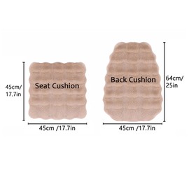 ele ELEOPTION Fluffy Fuzzy Car Seat Cover Soft Cozy Fur Universal Seat Cushion Front Seat Covers Accessories Automobiles Winter Warm Carseat Protector(Pink,6pcs)