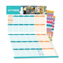 Organiseur Familial Mémoniak 2025, Calendar Organisation Familial Mensuel (September 2024 - Dec. 2025)