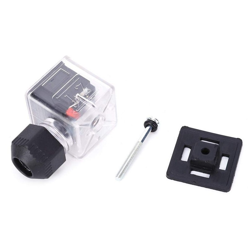 5PCs Hydraulic Solenoid Valve Coil Plug, Waterproof Dustproof Transparent Solenoid