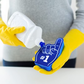 Genuine Fred, #1 Dishwasher, Foam Finger Kitchen Sponge, Blue