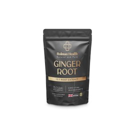 Ginger Root Extract 15:1 Capsules | 1000mg Extract | Equivalent to 15,000mg Ginger Root | Zingiber officinale | Herbal Supplement | Vegan | Non GMO | Gluten Free | 60 Capsules | UK Made