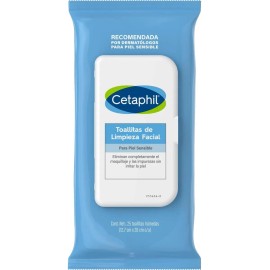 25 Toallitas De Limpieza Facial Cetaphil Para Piel Sensible