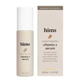Hims Suero de vitamina C para hombres, ilumina, unifica el tono de la piel, reduce las arrugas, suero facial altamente concentrado con vitamina C antienvejecimiento para hombres, 1 onza líquida