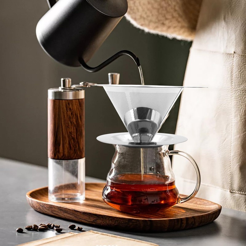Coffee Filter-Pour Over Coffee Filter, Stainless Steel Reusable Drip Coffee