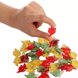 Unbranded Package of 300 Fall Acrylic Mini Leaves - Great Autumn Table Scatters