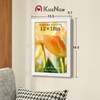 KissNow 12x18 Poster Frame 4 Pack, Textured White Solid Wood
