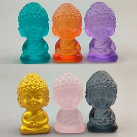 6pcs Mini Buddha Statue for Office,Car,Feng Shui Wealth, Home Decor&Gift