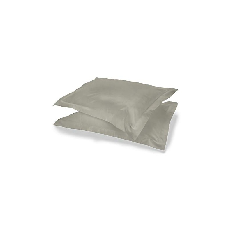 Appletree Pair of Oxford Pillowcases, 100% Cotton Silver, 76 x