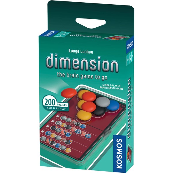 Dimension: The Brain Game to Go | Brainteasers |Puzzles| Solo Games | 1 Player | Dimension | Stacking Game | Kosmos Game