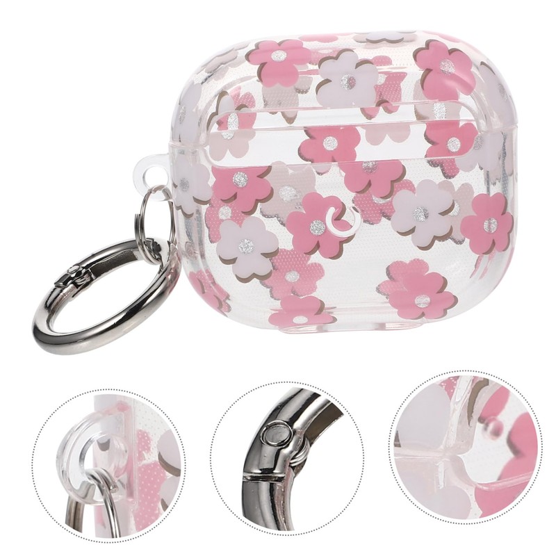 COHEALI Glitter Flower Earphone Case for Stylish Protective Cover for